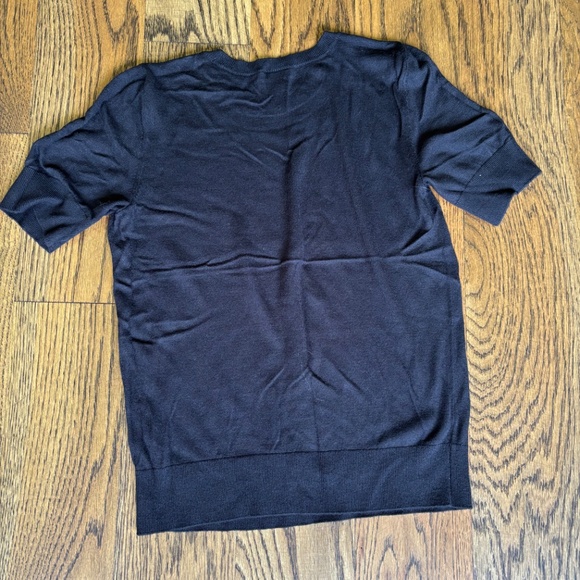 Ann Taylor black sweater tee - Picture 3 of 5